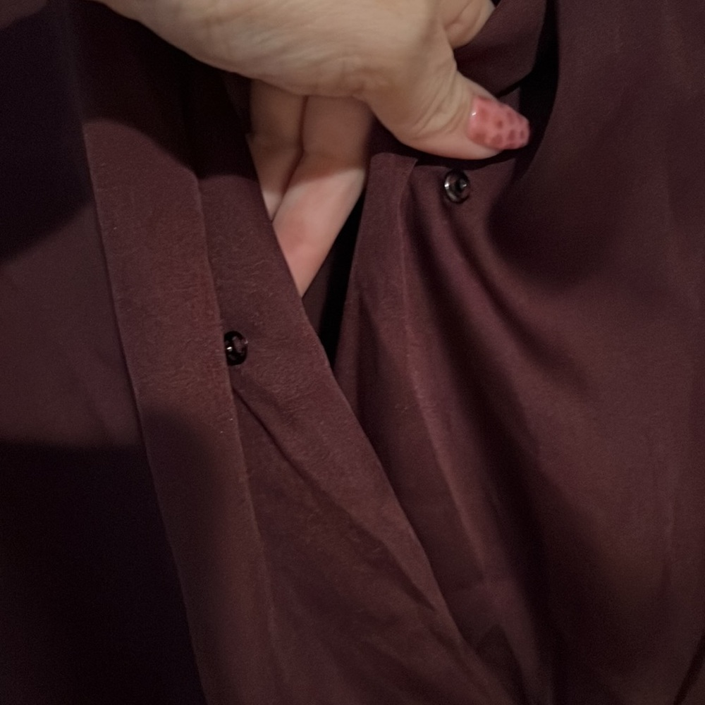 Apt 9 Purple Blouse Long Sleeve - Picture 8 of 9